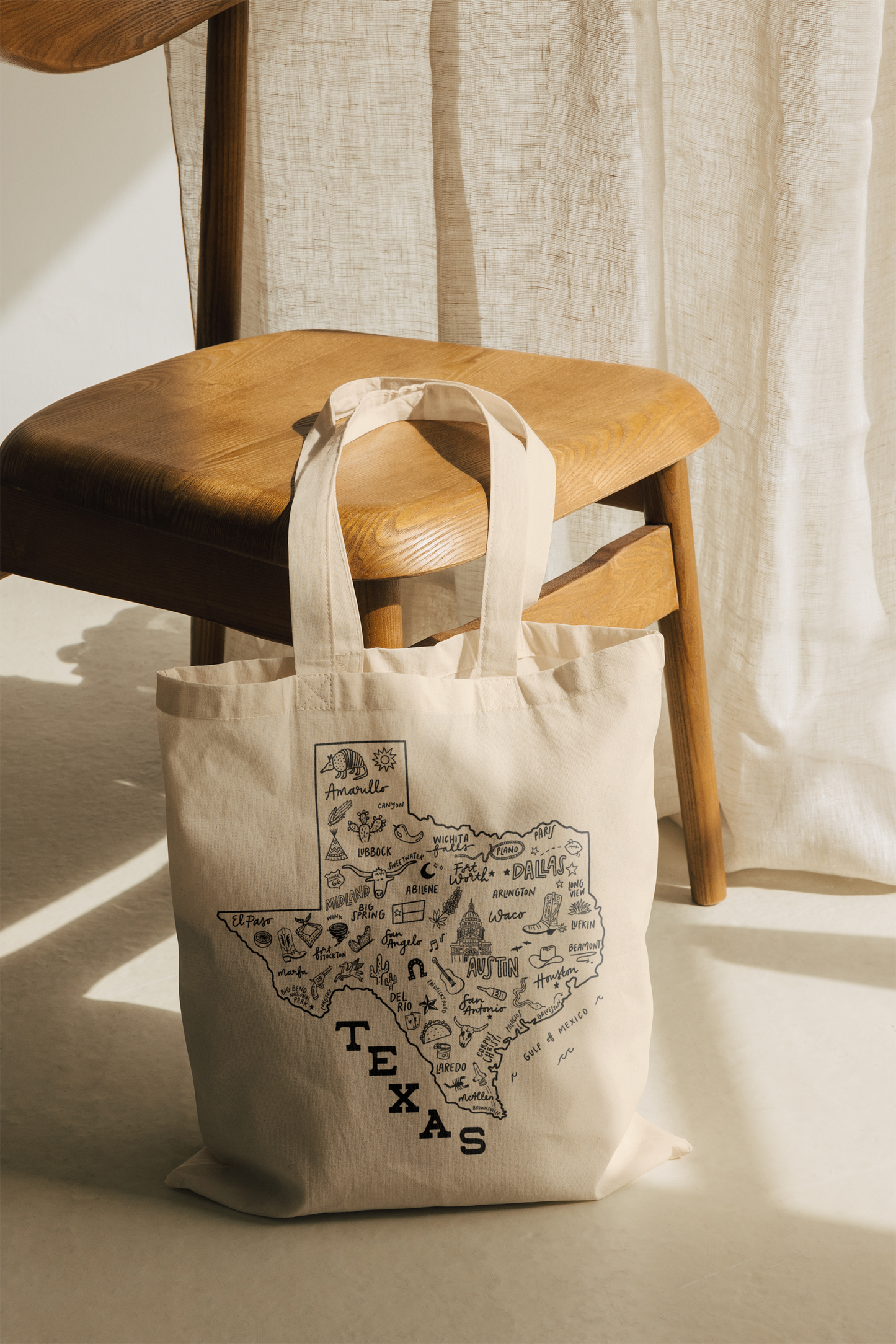 State of Texas Map Tote