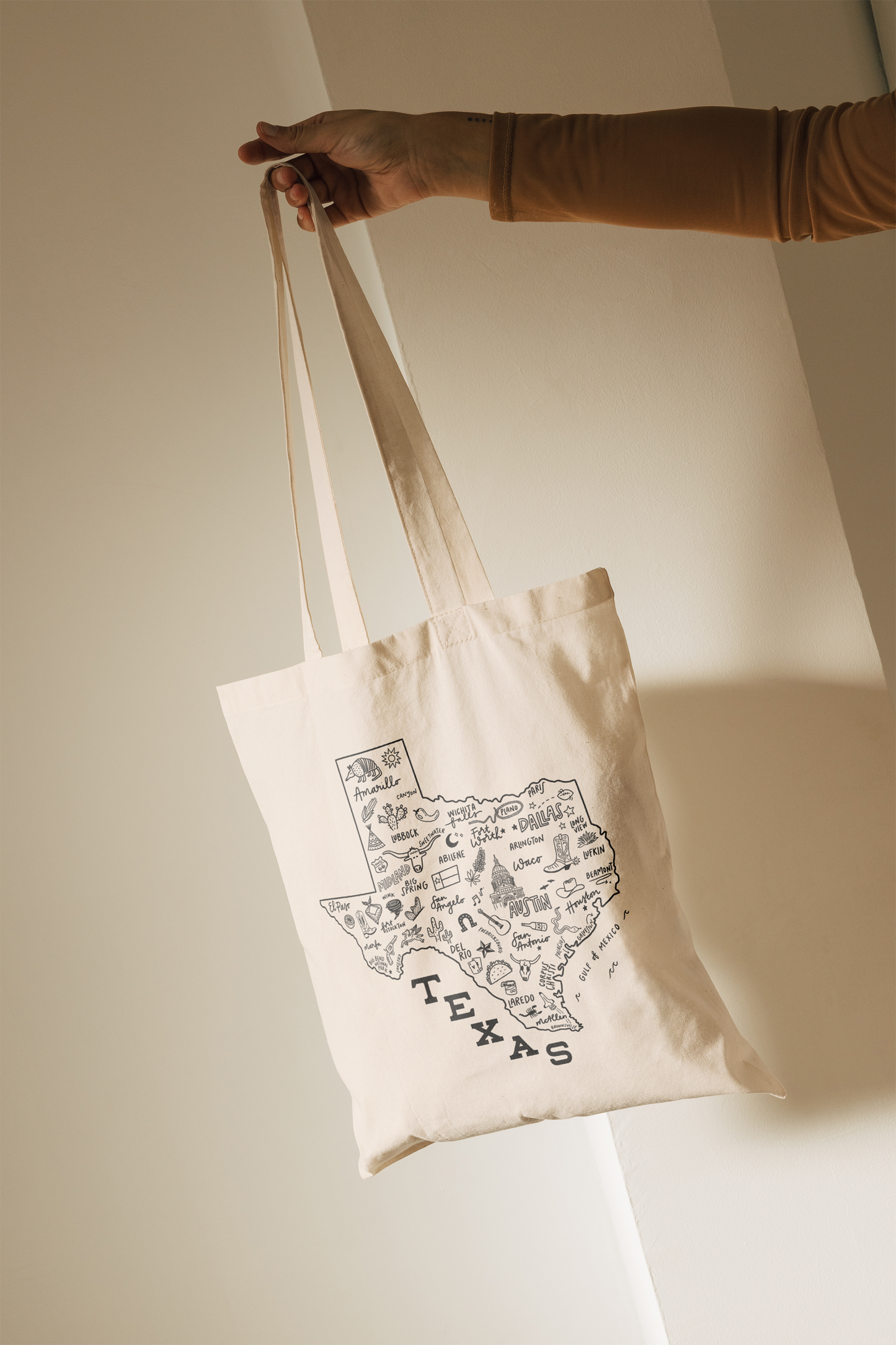 State of Texas Map Tote