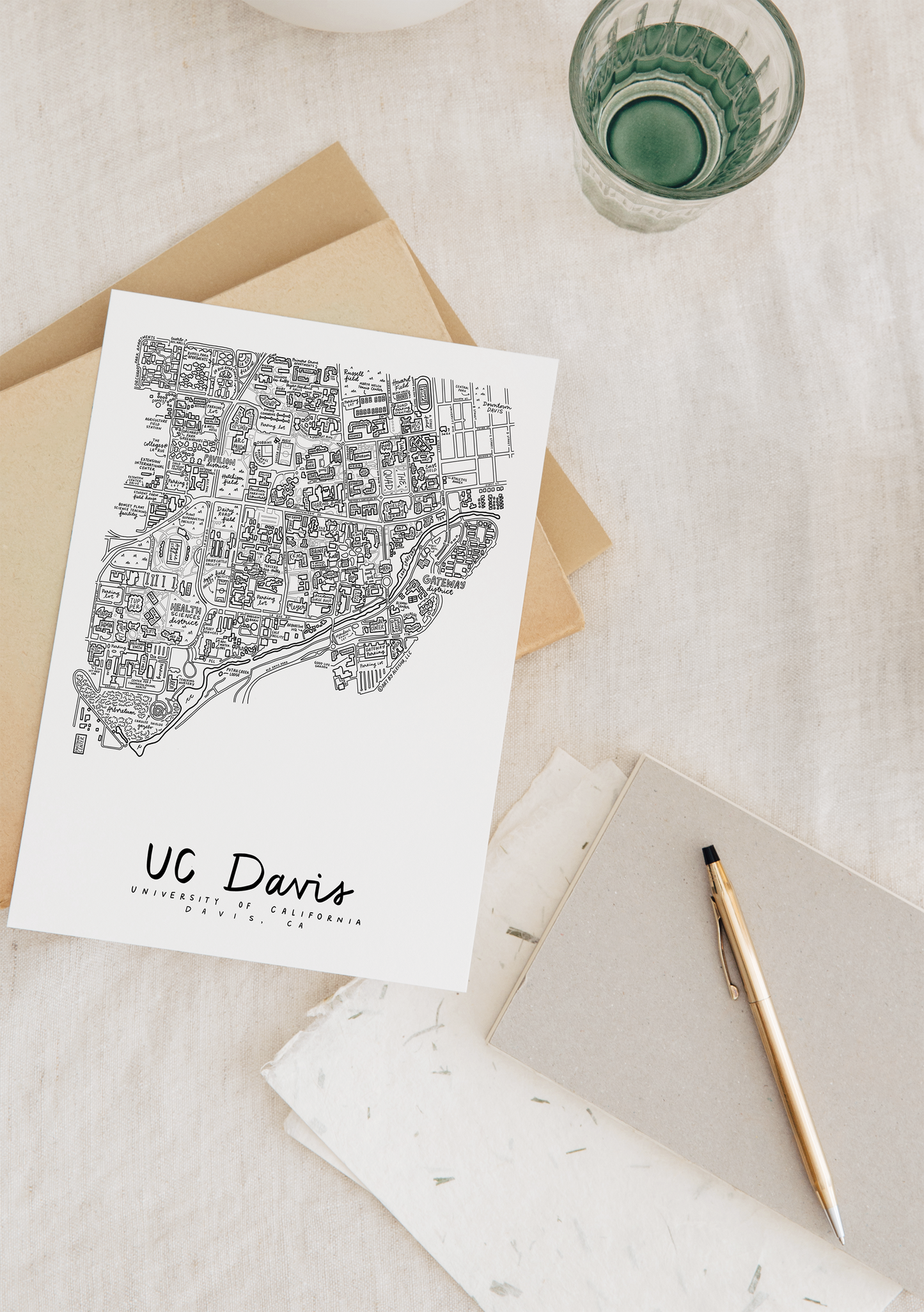 UC Davis Campus Map Print