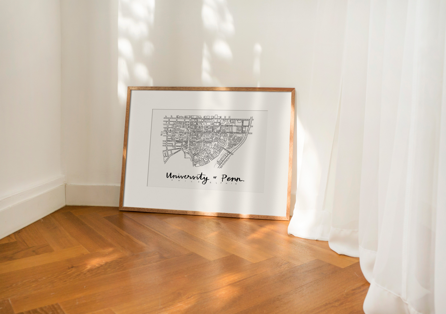 University of Pennsylvania (U Penn) Campus Map Print