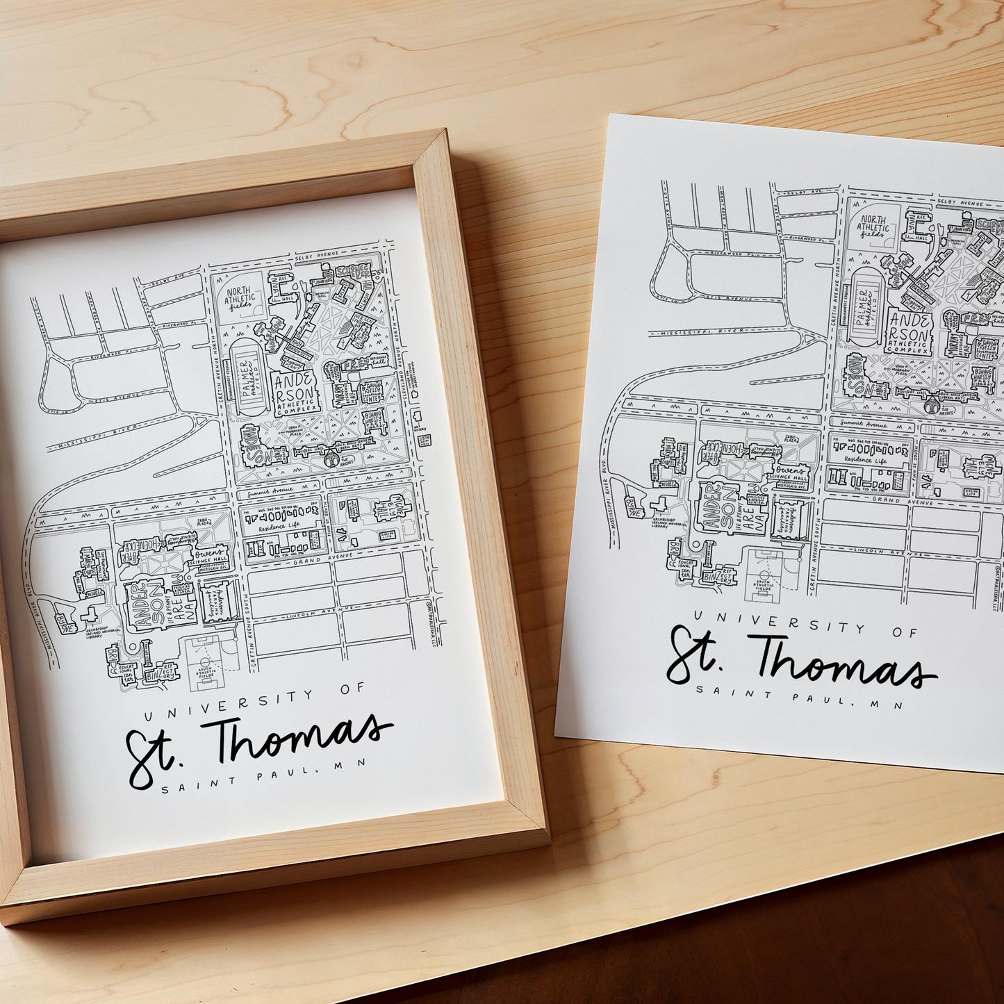 University of Saint Thomas (UST) Campus Map Print