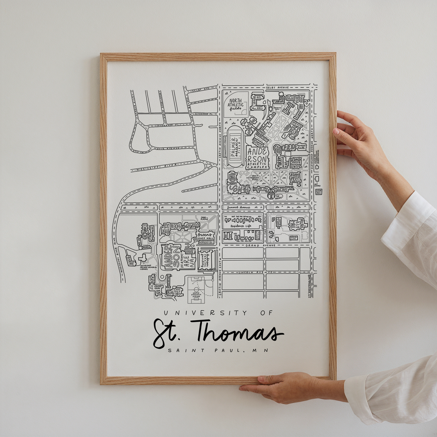 University of Saint Thomas (UST) Campus Map Print