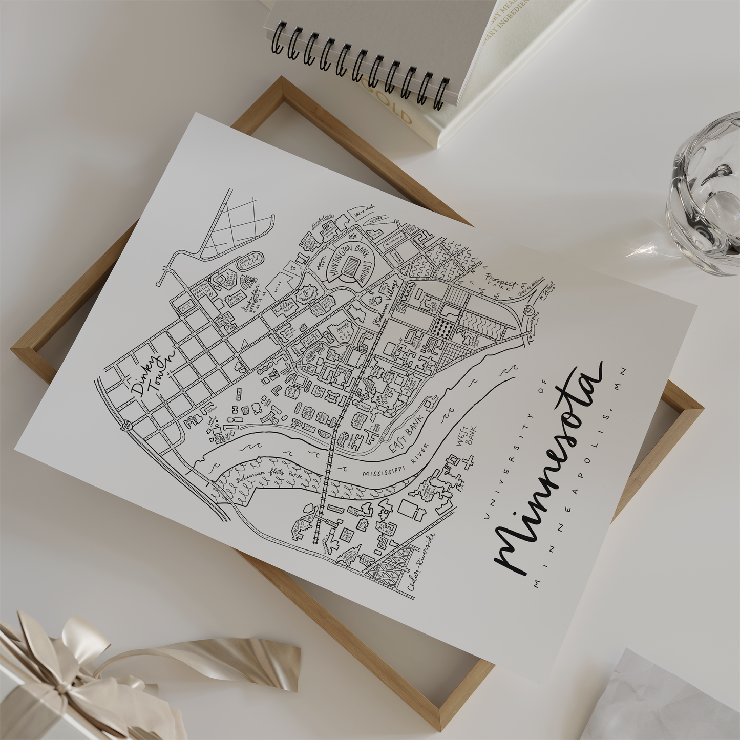 University of Minnesota (Minneapolis) Campus Map Print