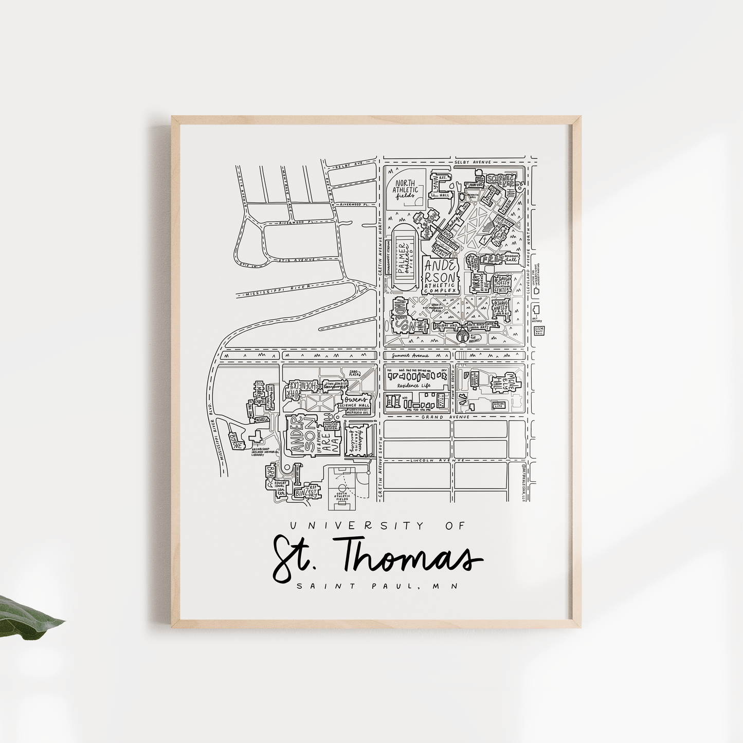 University of Saint Thomas (UST) Campus Map Print