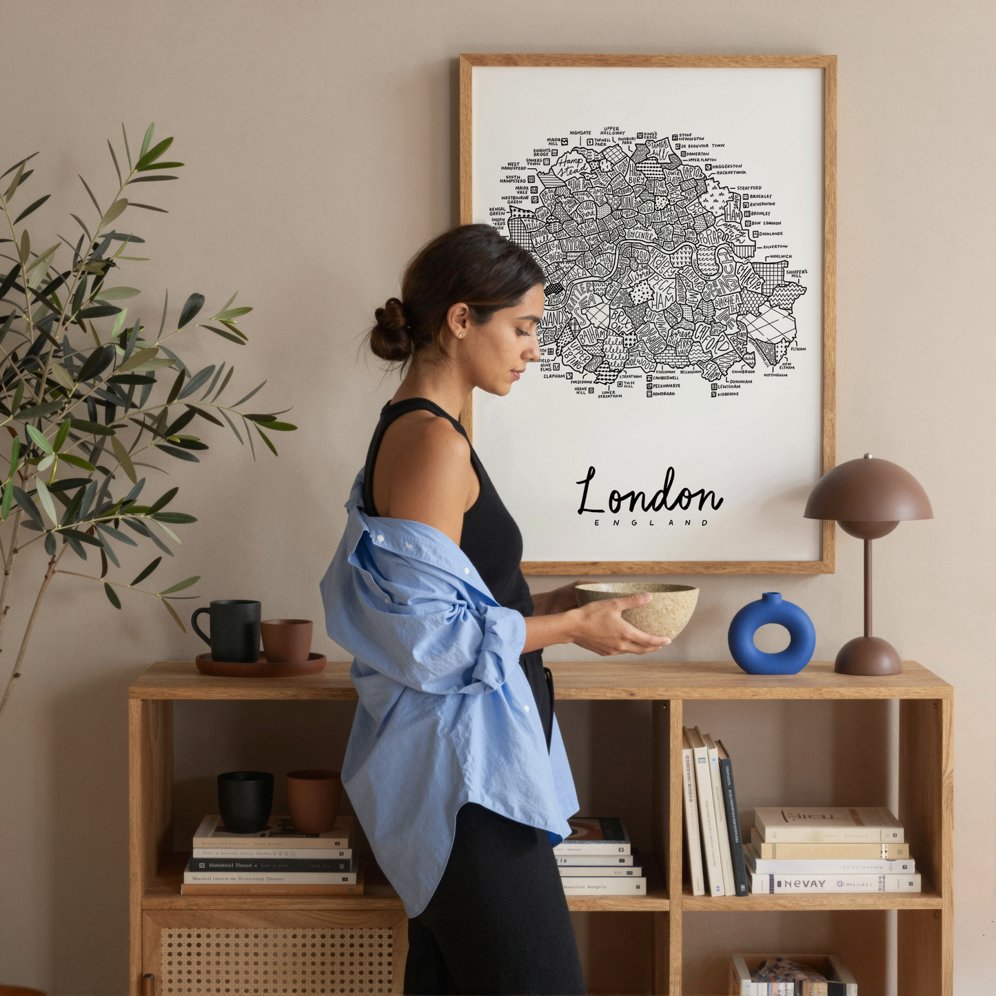 London Neighborhood Map Print