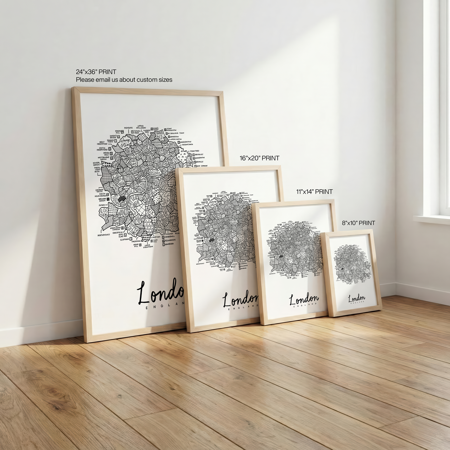 London Neighborhood Map Print
