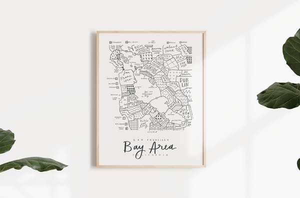 San Francisco Bay Area Map Print