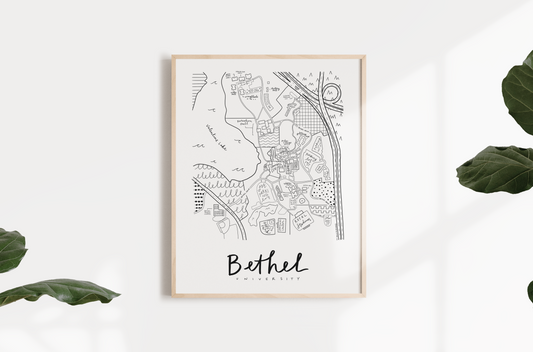 Bethel University Campus Map Print