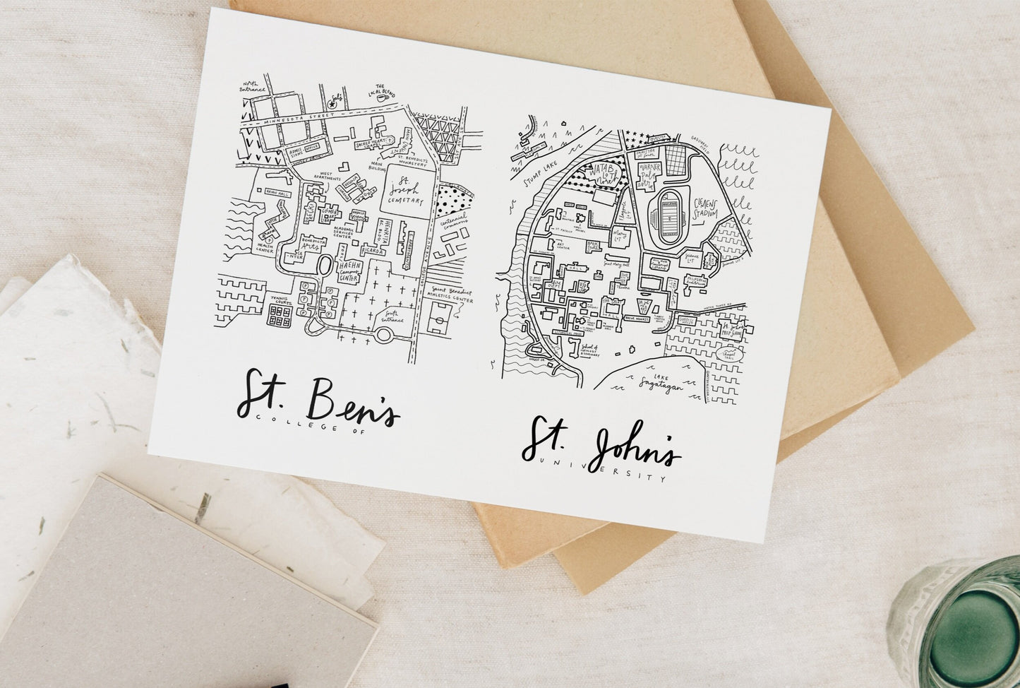 Saint Ben's and Saint John's Joint Campus Map Print