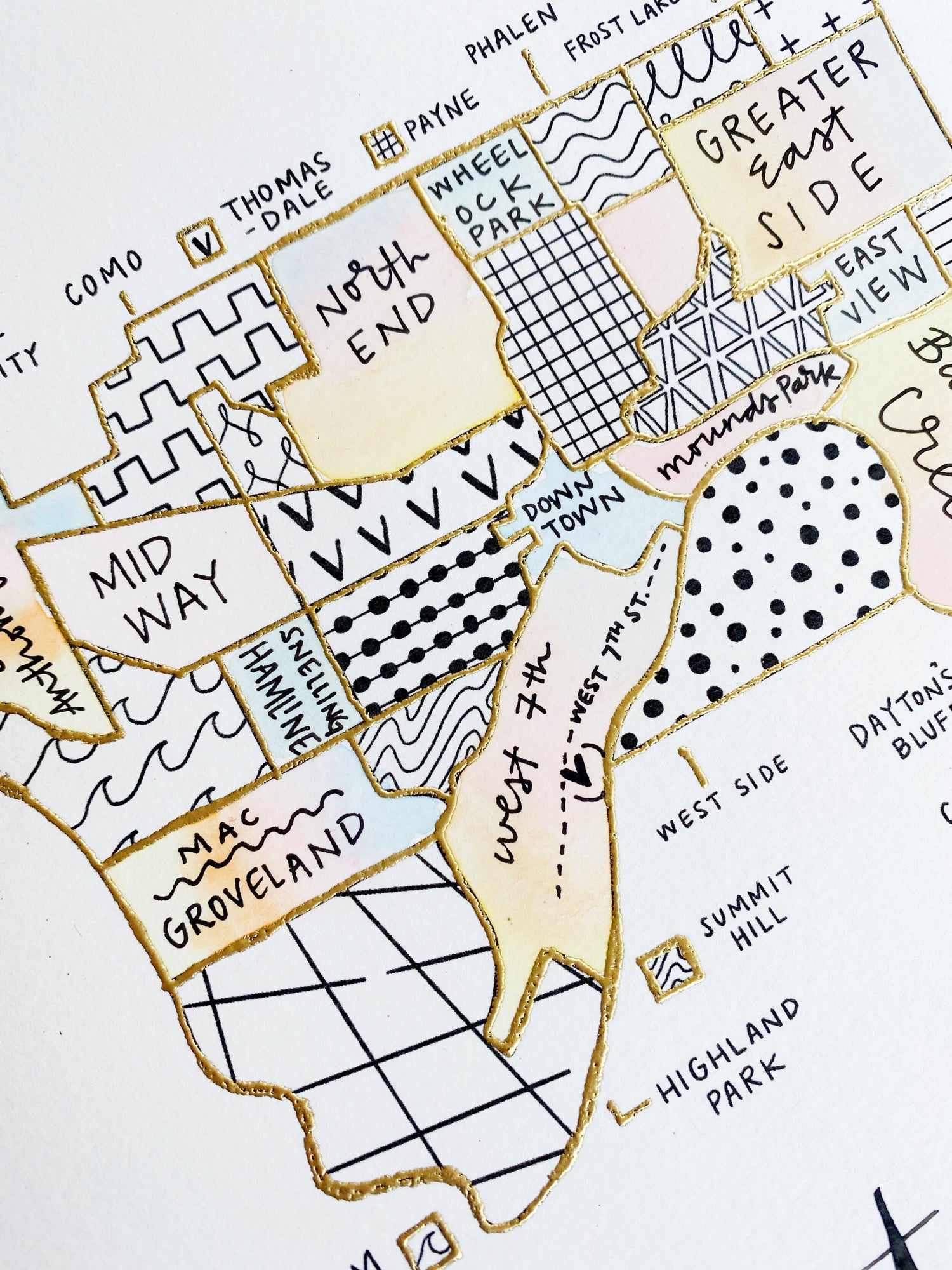 Hand Painted Saint Paul, MN Map – (BY) ALEISHA