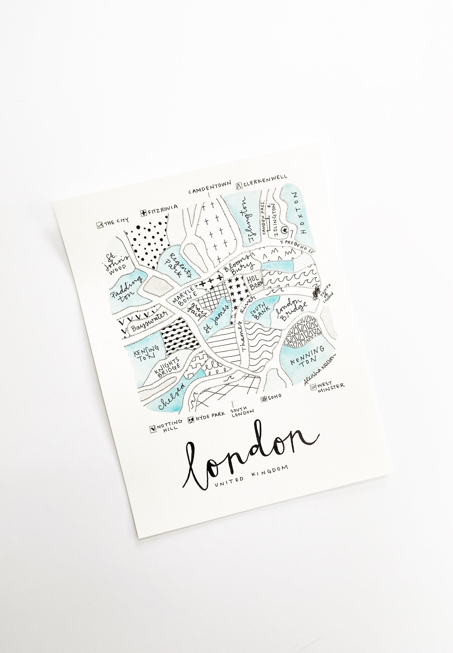 Hand Painted London Map