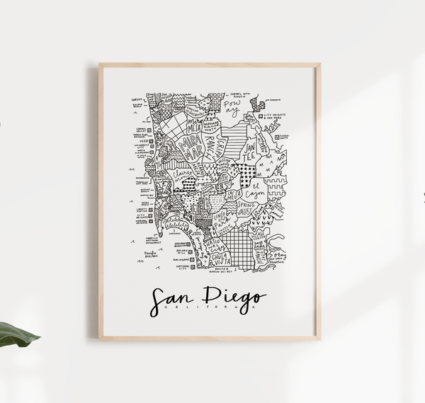 San Diego Map Print