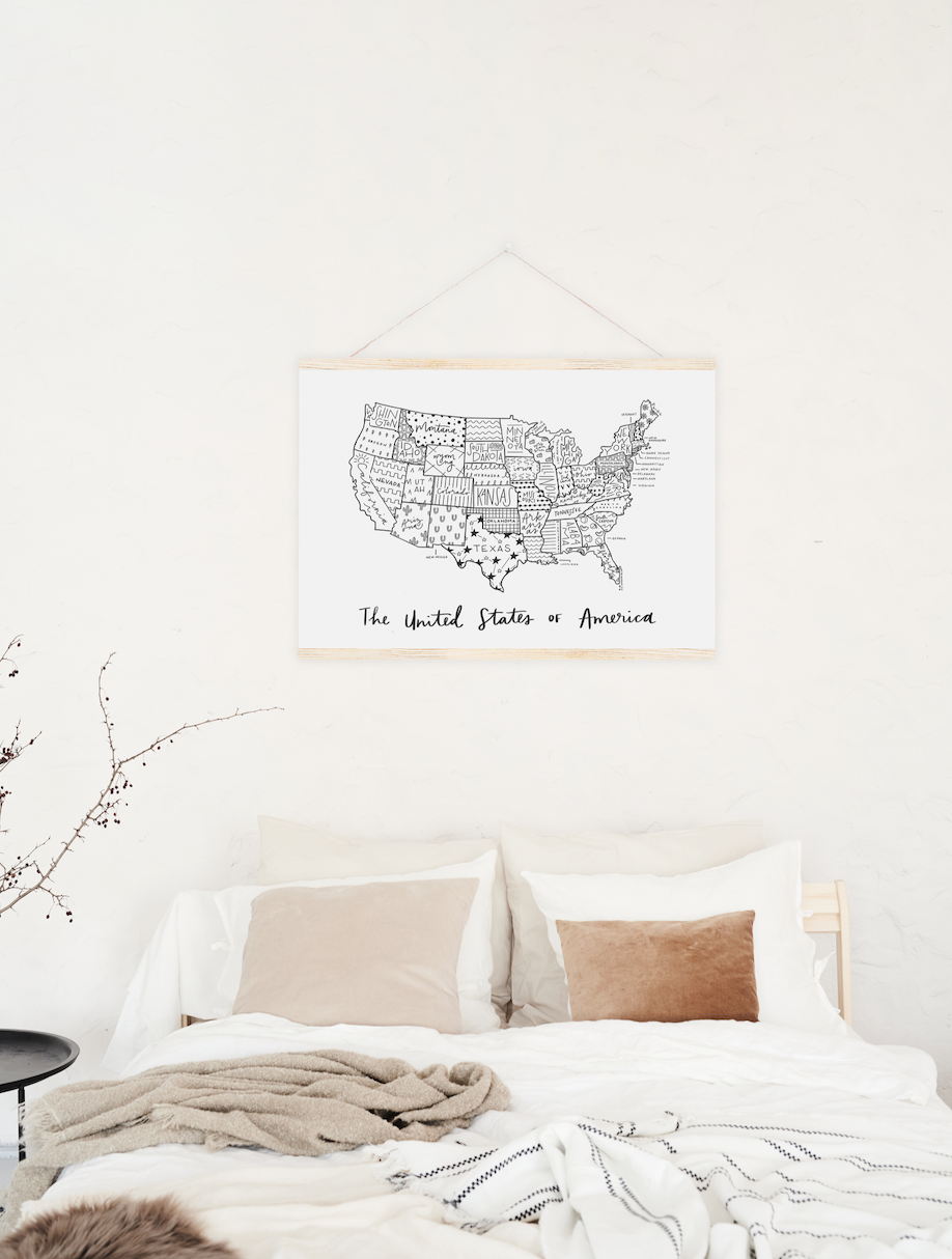 United States of America Map Print
