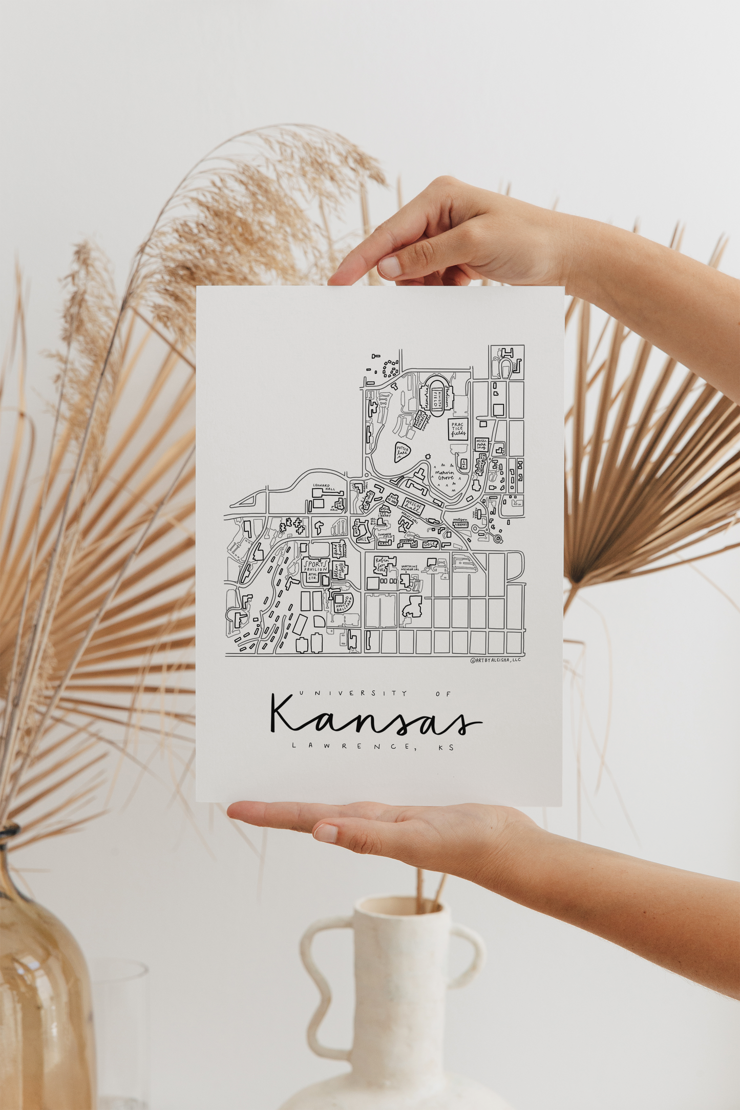 University of Kansas Campus Map Print