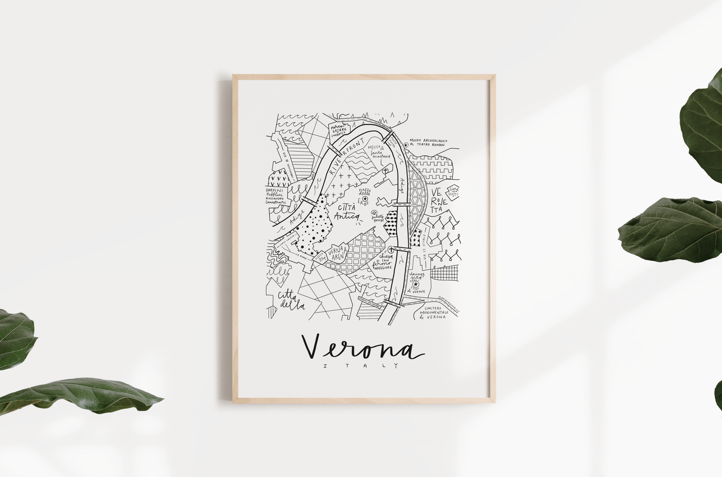 Verona, Italy Map Print